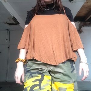 American eagle sexy tee tank off the shoulder top